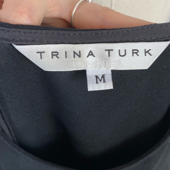 Trina Turk Joyous Asymmetrical Sleeveless Shirt with Dress Pockets Medium - Picture 16 of 16